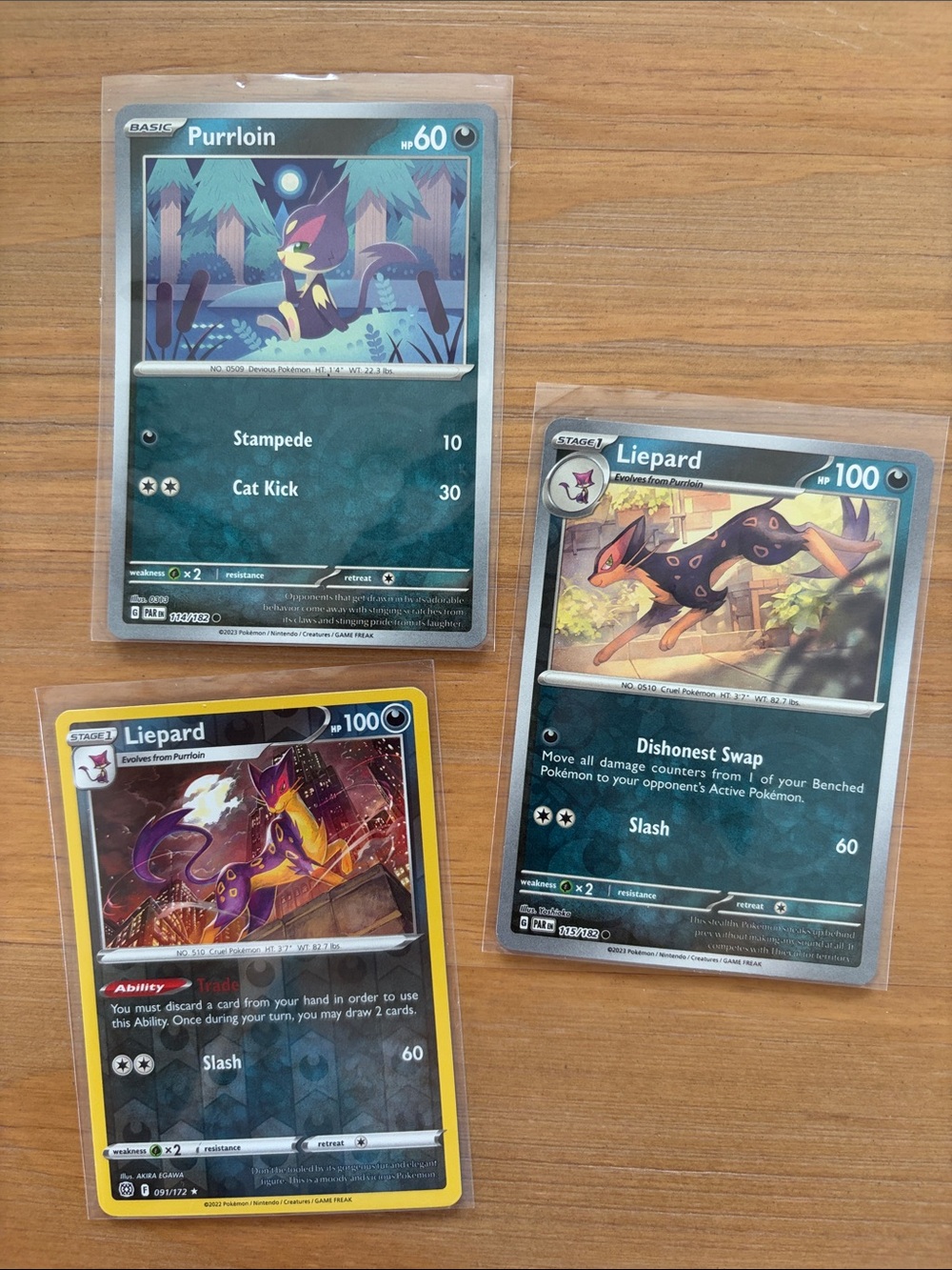 Purrloin & Liepard Evolution Lot | 3 Pokémon Cards | Reverse Holo ✨5/$25✨